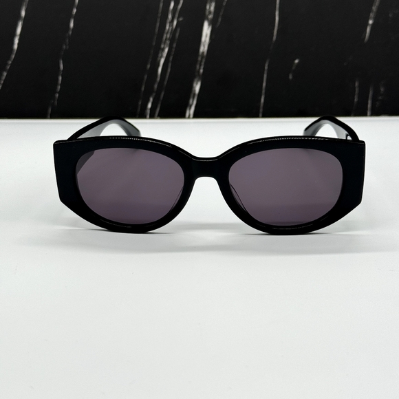 NEW AM0330S 002 ALEXANDER MCQUEEN BLACK OVAL WOMEN SUNGLASSES main image 6